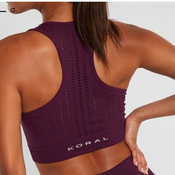 Koral Daisy Seamless Sports Bra in Eggplant– Size XS – NWT - Picture 2 of 6